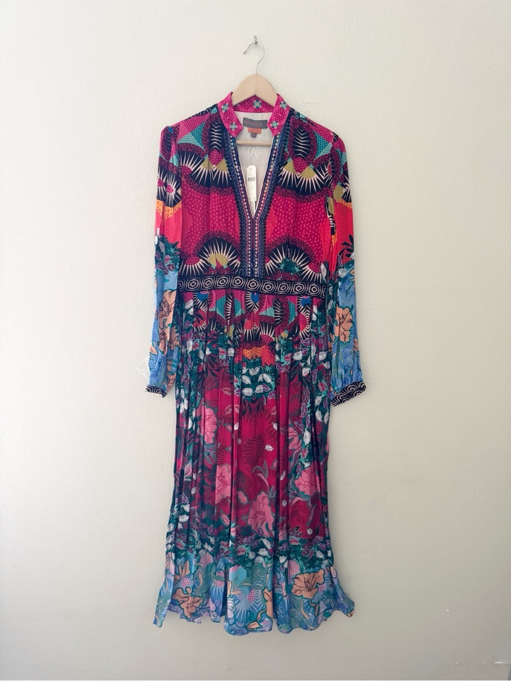 Anthropologie Bhanuni by Jyoti Maxi Dress 12 Feminine Bohemian Resort Chic NWT - Picture 7 of 16
